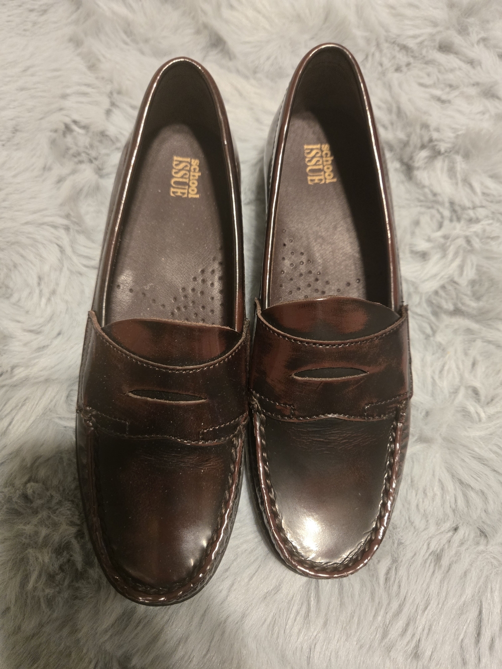School Issue Ivy Cordovan Leather Penny Loafers 5.5M